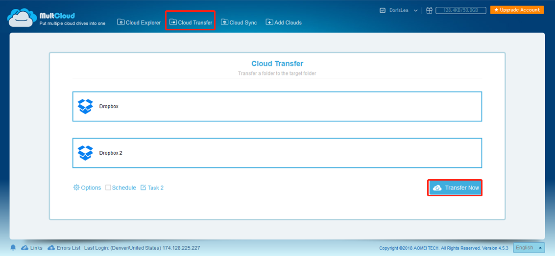 what is dropbox transfer